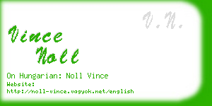 vince noll business card